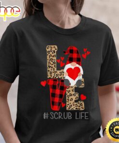 Love Scrub Life Valentine Day 2023 Gnomes Nurses T-Shirt