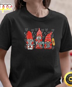 Love Stethoscope Nurse Life Valentine Day 2023 Gnomes Nurse T-Shirt