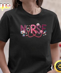 Love Stethoscope Nurse Life Valentine Day 2023 Women Gifts T-Shirt