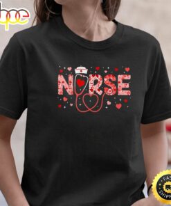 Love Stethoscope Nurse Life Valentine Day 2023 Women T-Shirt