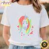Lovely Rainbow Hair Cut Unicorn Hear Valentine T-shirt