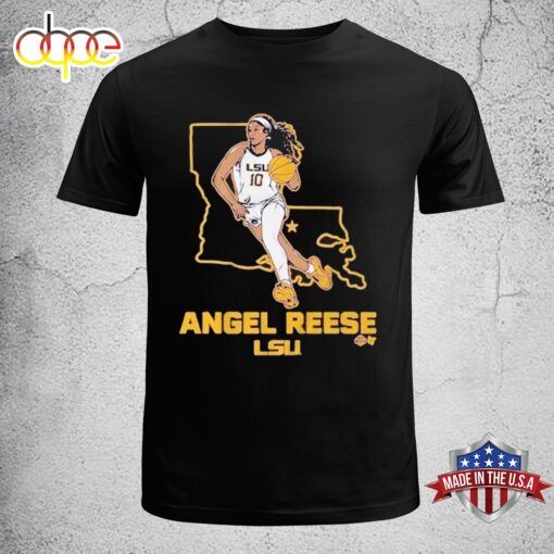 Lsu Basketball Angel Reese State Star 2024 Unisex T-Shirt