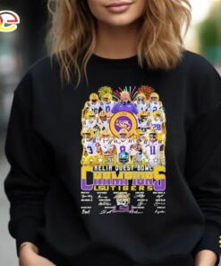 Lsu Tigers Football 2024 Reliaquest Bowl Champions Signatures Unisex T-Shirt