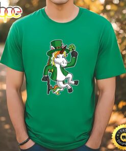 Lucky Irish Unicorn Leprechaun St Patrick’s Day Heel Click T-Shirt