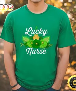 Lucky Nurse Unicorn Shamrock St Paddy Saint Patrick Day T-Shirt
