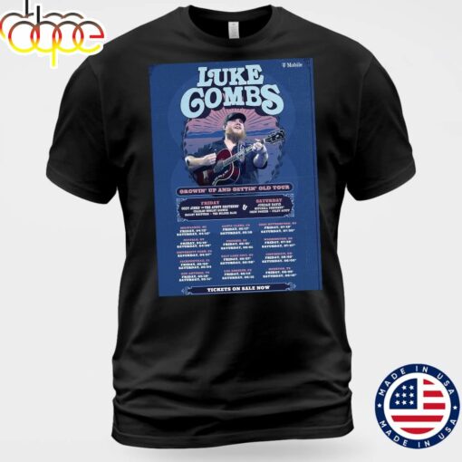 Luke Combs Announces 2024 Growin Up and Gettin Old Tour Unisex T-shirt