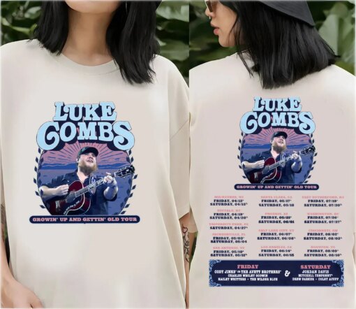 Luke Combs Growing Up and Getting Old Country Music Shirt Tour 2024 For Fans