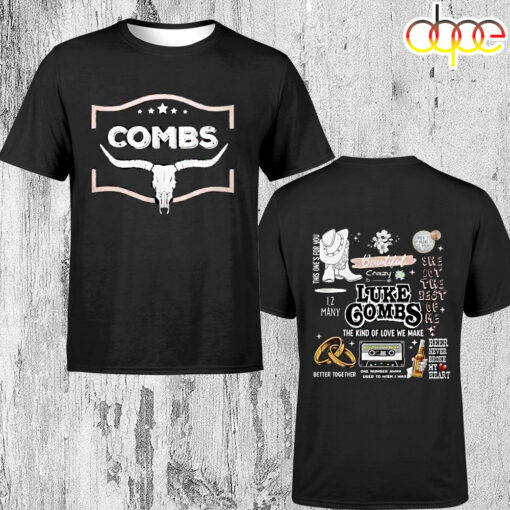 Luke Combs World Tour 2024 Bullhead Country Music Unisex T-Shirt