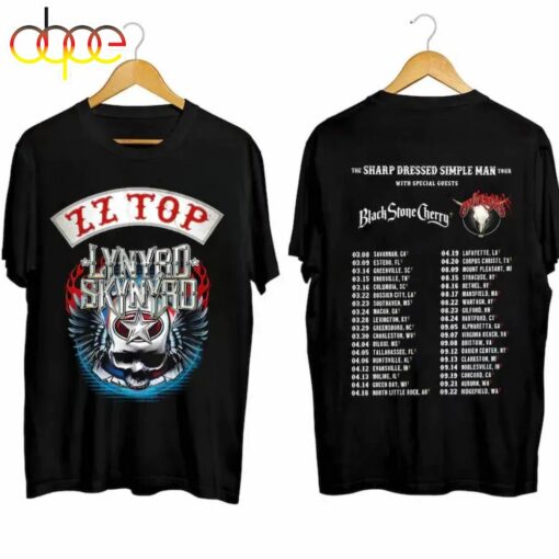 Lynyrd Skynyrd ZZ Top Tour 2024 T-Shirt