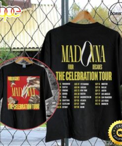 Madonna Four Decades The Celebration Tour Dates 2023 World Tour Double Sided Music Tour 2023 Day Limited Edition T-Shirts