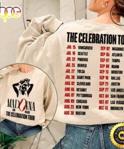Madonna The Celebration Tour 2023 Double Sided Queen Of Pop World Tour Music 2023 Shirt