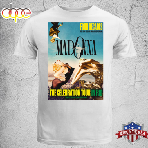 Madonna The Celebration Tour in Rio Plate Signed Unisex T-shirt