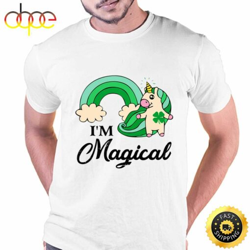 Magical Rainbow Unicorn St Patricks Day T-Shirt