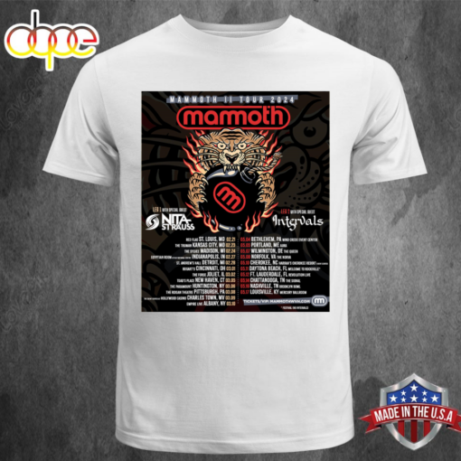 Mammoth WVH Tour 2024 With Nita Strauss Merch, Mammoth WVH Tour Dates 2024 Shirt