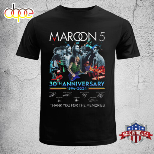 Maroon 5 Band 30 Years 1994-2024 Tour 2024 Unisex T-Shirt