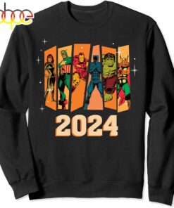 Marvel Avengers Retro Vintage Seventies Comic New Year 2024 Sweatshirt