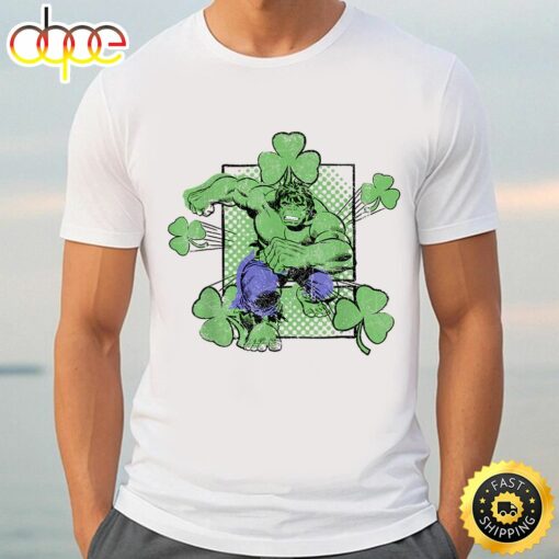 Marvel Incredible Hulk St. Patrick’s Day Shamrock T-Shirt