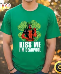 Marvel Kiss Me I’m Deadpool Shamrock St. Patrick’s Day T-shirt