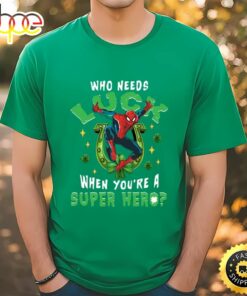 Marvel Spider Man Who Needs Luck St Patrick’s Day Shirt