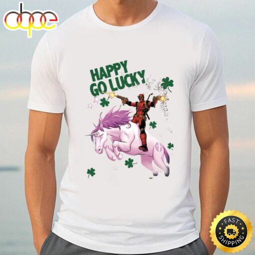 Marvel St. Patrick’s Day Deadpool Happy Go Lucky T-Shirt