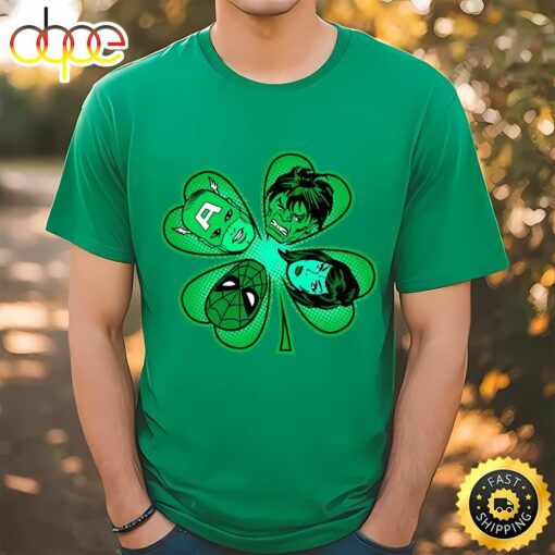 Marvel St. Patrick’s Day Hero Four Leaf Clover T-Shirt