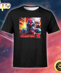 Marvel Studios Deadpool 3  Movie 2024 Marvels Unisex Black T-shirt