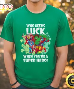 Marvel Super Hero Luck St. Patrick’s Day Shamrock T-Shirt