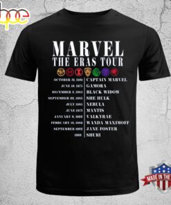 Marvel The Eras Tour Taylor Swift X Female Marvel Characters T-Shirt