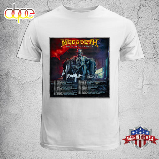 Megadeth Destroy Enemies All That Remains Tour 2024 Unisex T-Shirt