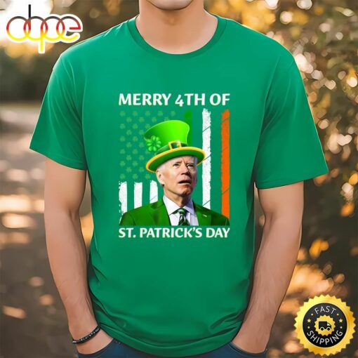 Merry 4th of Patricks Day Funny Joe Biden T-Shirt