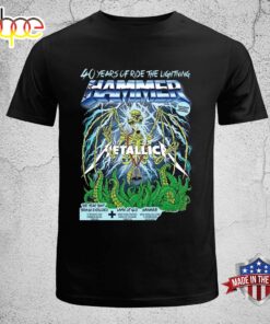 Metallica Celebrate 40 Years Of Ride The Lightning Album New Issue Of Metal Hammer Cover T-Shirt