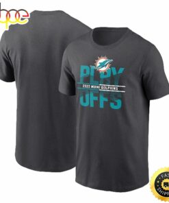 Miami Dolphins 2022 NFL Playoffs Iconic Anthracite T-shirt