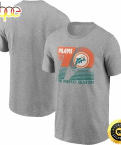 Miami Dolphins Hometown Collection 1972 Heathered Gray T-shirt