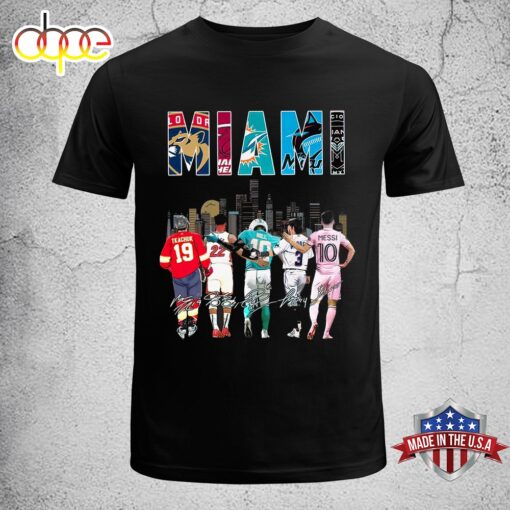 Miami Sports Teams Florida Panthers Miami Heat Dolphins Marlins Inter Miami Unisex T-Shirt