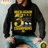 Mich Again B1g 3 Peat 2021 2022 2023 Champions Michigan Wolverines T Shirt