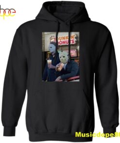 Michael Myers And Jason Voorhees Drink Dunkin Donuts T-shirt