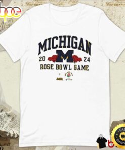 Michigan Rose Bowl 2024 Champion University Of Michigan Football Logos T- Shirt
