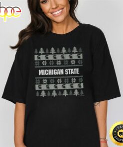 Michigan State Spartans Holiday Christmas Tree T Shirt