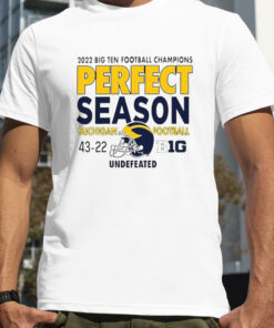 Michigan Wolverines 2022 Big Ten Football Champions Undefeated Perfect Season 43-22 T-shirt