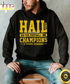 Michigan Wolverines 2023 Back To Back Hail Conference Champions T Shirt