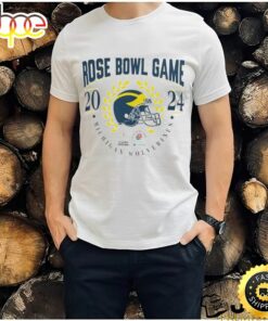 Michigan Wolverines 2023 Helmet Cfp Rose Bowl Game Bound Shirt