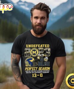 Michigan Wolverines Big Ten And Big Ten East Champions Undefeated 2023 Go Blue Perfect Season 13 0 Signatures Shirt