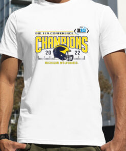 Michigan Wolverines Big Ten Champs 2022 Football Helmet T-shirt