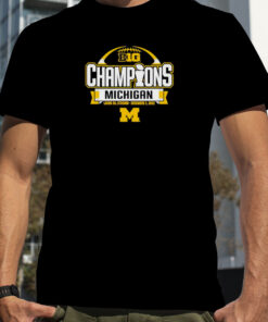 Michigan Wolverines Blue 84 2022 Big Ten Football Conference Champions T-shirt