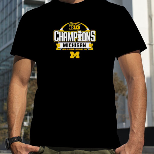 Michigan Wolverines Blue 84 2022 Big Ten Football Conference Champions T-shirt