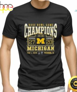 Michigan Wolverines College Football Playoff 2024 Rose Bowl Champions T Shirts