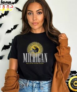 Michigan Wolverines Football Hail To The Victors Valiant Winged Helmet Shirt