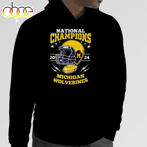 Michigan Wolverines Football Helmet National Champions 2024 Shirt