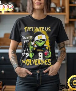 Michigan Wolverines Grinch They Hate Us Because Ain’t Us Ncaa Rose Bowl Christmas Shirt