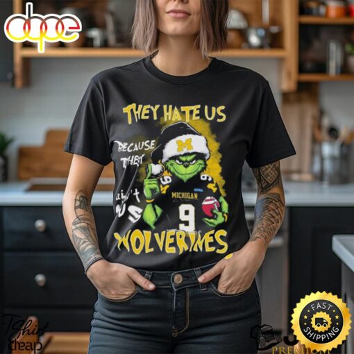 Michigan Wolverines Grinch They Hate Us Because Ain’t Us Ncaa Rose Bowl Christmas Shirt